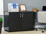 Two-Tier Locking Office Storage Cabinet - Black T3398P330506