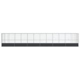 Aviary with Extension Silver 1250.5x107x212 cm Steel 3214271