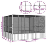 Bird Cage Grey 302.5x324.5x211.5 cm Galvanised Steel 171553