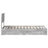 Storage Bed Concrete Grey 75 x 190 cm Engineered Wood 3410850
