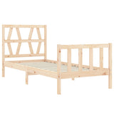 Bed Frame without Mattress Small Single Solid Wood Pine 3192451