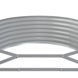 Garden Raised Bed Galvanised Steel 249x100x36 cm Green 318993