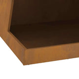 Fire Pit Brown 50 x 50 x 100 cm Weathering Steel 858949