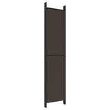 6-Panel Room Divider Brown 300x220 cm Fabric 350207