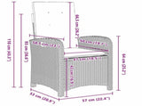 Garden Dining Set with Cushion 7 pcs Grey Poly Rattan 3380363