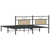 Bed Frame without Mattress Sonoma Oak 183x213 cm Engineered Wood 4106797