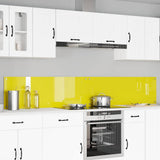 Kitchen Backsplash 2 pcs Yellow 120 x 40 cm Tempered Glass 3415515