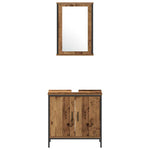 Bathroom Furniture Set with Door 4 pcs Brown 33 x 33 x 185.5 cm 3332597