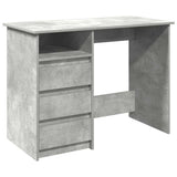 Desk Concrete Grey 102x50x75 cm Engineered Wood 860466