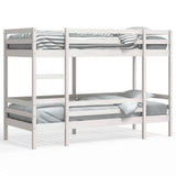 Bunk Bed without Mattress White 90x190 cm Single Solid Wood Pine 3284222