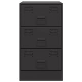 Bedside Cabinets 2pcs Black 34.5x39x62 cm Steel 841776