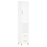 Highboard White 34.5x34x180 cm Engineered Wood 3200241