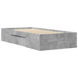 Bed Frame without Mattress Concrete Grey 90x200cm Engineered Wood 3295495