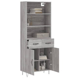 Highboard Grey Sonoma 69.5x34x180 cm Engineered Wood 3200551