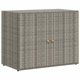 Garden Storage Cabinet Grey 100x55.5x80 cm Poly Rattan 319869