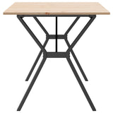 ZNTS Dining Table Y-Frame 140x80x75 cm Solid Wood Pine and Steel 3282720