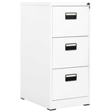 ZNTS Filing Cabinet White 46x62x102.5 cm Steel 336274