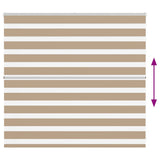 Zebra Blind Sand Brown 155x100 cm Fabric Width 150.9 cm Polyester 4014532