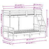 Bunk Bed without Mattress 80x200/120x200 cm Solid Wood 3207177