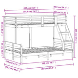 Bunk Bed without Mattress 80x200/120x200 cm Solid Wood 3207177