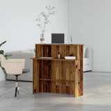 Reception Desk Old Wood 100x50x103.5 cm Engineered Wood 859031