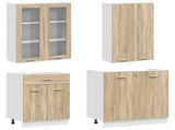 Kitchen Unit LYON 8 pcs Sonoma Oak Engineered Wood 3438213