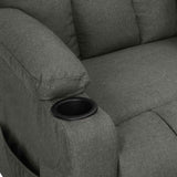 Recliner Chair Dark Grey Fabric 339083