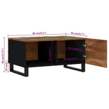 Coffee Table 80x50x40 cm Solid Wood Reclaimed&Engineered Wood 350634