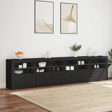 Sideboard with LED Lights Black 283x37x67 cm 3209017