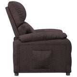 Recliner Chair Dark Brown Fabric 342455