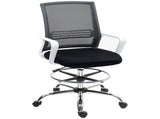 Draughtsman Chair, Mesh Drafting Chair, Ergonomic Office Chair with Lumbar Support, Adjustable Foot T3398P344561
