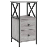 Bedside Cabinet Grey Sonoma 34x35.5x70 cm Engineered Wood 825949