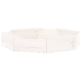 Sandbox with Seats White Octagon Solid Wood Pine 825010
