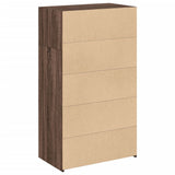 Highboard Brown Oak 70x41x124 cm Engineered Wood 846410