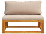 Sectional Middle Sofa with Cushions 100% polyester Solid Acacia 42028304