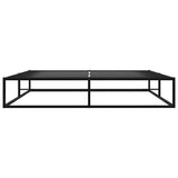 Bed Frame Black Powder-coated metal Double Durable Bed Frame 324788