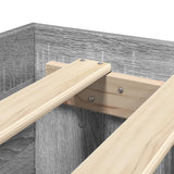 Bed Frame without Mattress Grey Sonoma 150x200 cm King Size Engineered Wood 3295469
