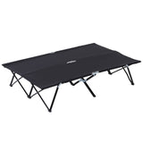 Double Camping Cot Bed, with Bag - Black T3398P348650