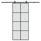 Sliding Door with Hardware Set 90x205 cm ESG Glass&Aluminium 3332896