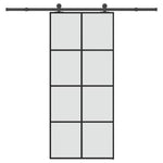 Sliding Door with Hardware Set 90x205 cm ESG Glass&Aluminium 3332896