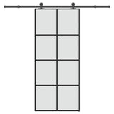 Sliding Door with Hardware Set 90x205 cm ESG Glass&Aluminium 3332896