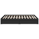 Bed Frame with Drawers without Mattress Black 120x190 cm Small Double 3280700