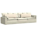 Sofa Pillows 2 pcs Cream 120 x 40 cm Corduroy Fabric 42013819