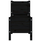 Planter Black 178.5x44x75 cm Solid Wood Pine 822251