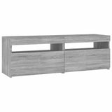 TV Cabinet with LED Lights Grey Sonoma 120x35x40 cm 815673