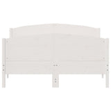 Bed Frame without Mattress White 135x190 cm Double Solid Wood Pine 3216183