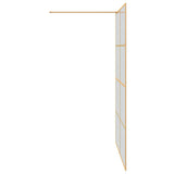 Walk-in Shower Wall Gold 140 x 195 cm Tempered Glass 42022061