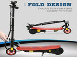 Foldable Electric Scooter, with LED Headlights, for Ages 7-14 Years, Red T3398P376750