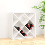 ZNTS Wine Cabinet White 62x25x62 cm Solid Wood Pine 821543