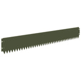Lawn Edging 20 pcs 103 x 15 cm Steel Olive Green 8008360